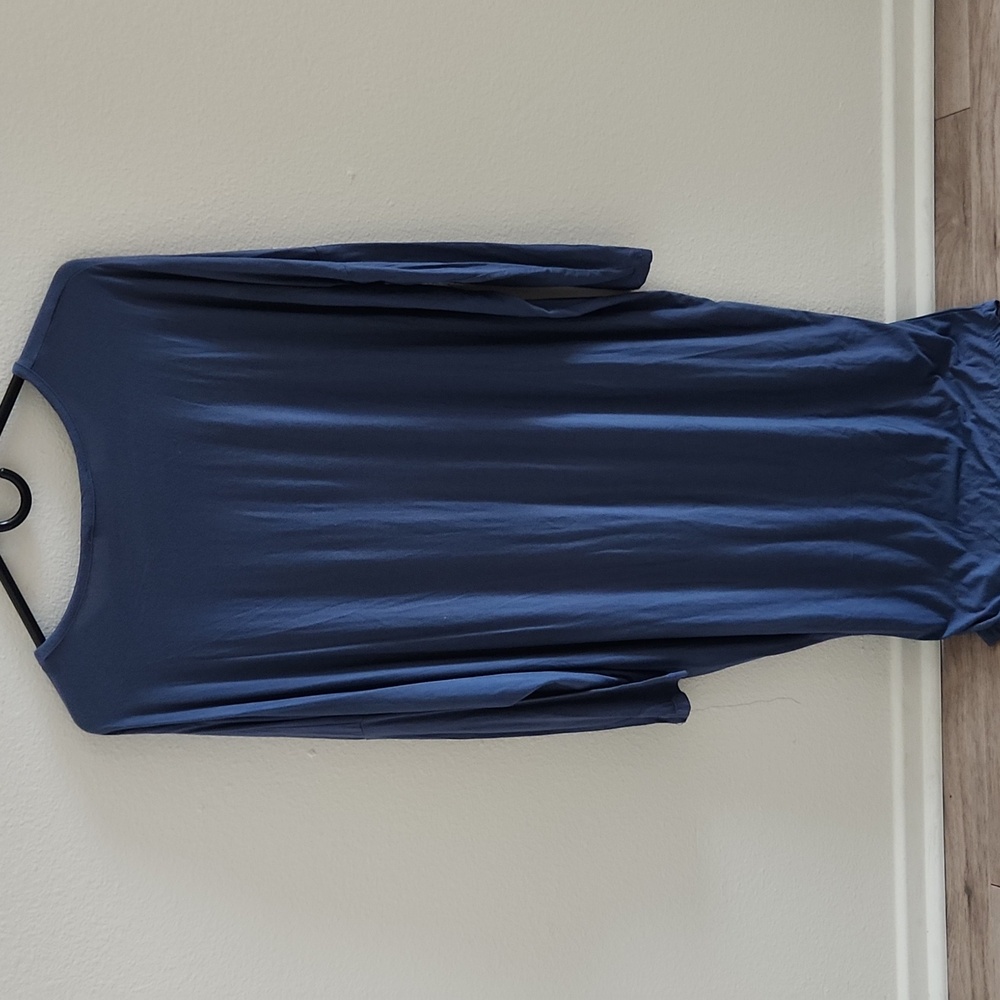 Carly Jean Long Sleeve Blue Dress - Picture 3 of 4